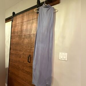 SKIMS Slate Gray Sleeveless Mock Neck Dress